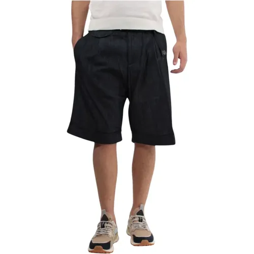 Blaue Bermuda-Shorts , Herren, Größe: M - White Sand - Modalova