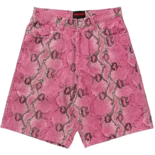 Rattle Shorts Pink Schlangenhaut , Herren, Größe: W32 - Pleasures - Modalova