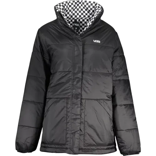 Wendbare Jacke Langarm Schwarz/Weiß Kariert , Damen, Größe: XS - Vans - Modalova