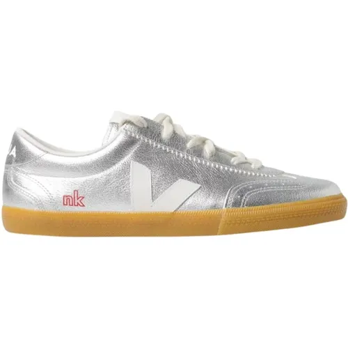 Sneakers, male, , Size: 11 US Esplar Metallic Leather Sneakers - Veja - Modalova