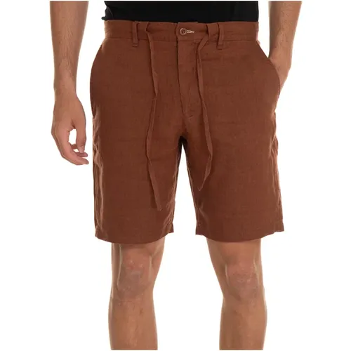 Linen Lace Waist Bermuda Shorts , male, Sizes: L, S, 2XL, M, 3XL, XL - Gant - Modalova