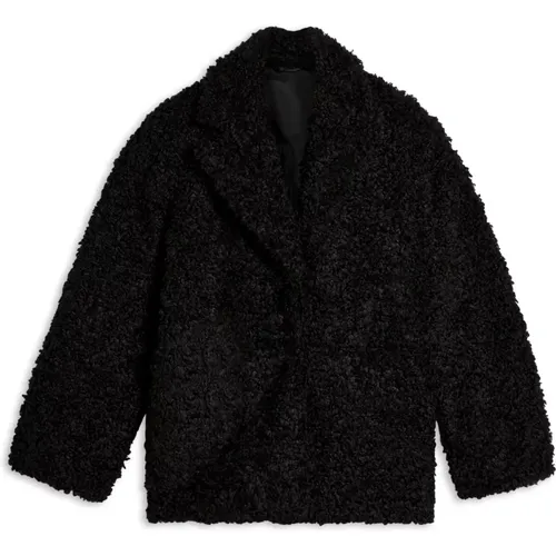 Shearling Blazer mit Asymmetrischer Falte , Damen, Größe: M - Axel Arigato - Modalova