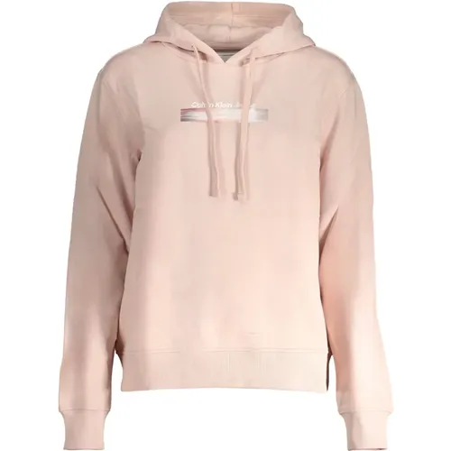 Rosa Hoodie mit gesticktem Logo , Damen, Größe: XL - Calvin Klein - Modalova