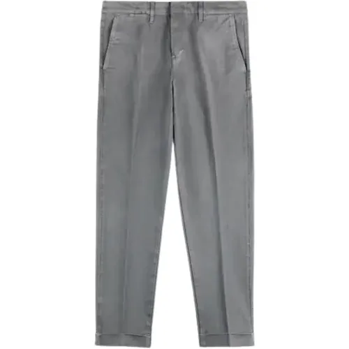 Chinos, male, , Size: W36 Grey Stylish Trousers - Fay - Modalova