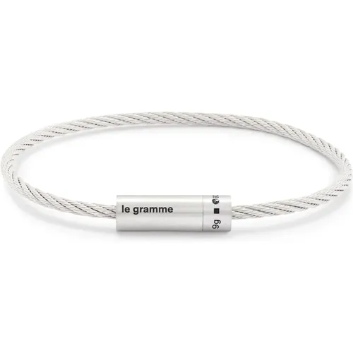 Bracelets, unisex, , Size: L Cable Bracelet - Le Gramme - Modalova