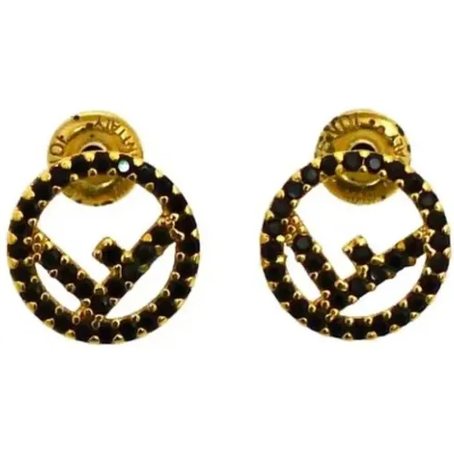 Pre-owned Jewellery, female, , Size: ONE SIZE Pre-owned Metal earrings - Fendi Vintage - Modalova