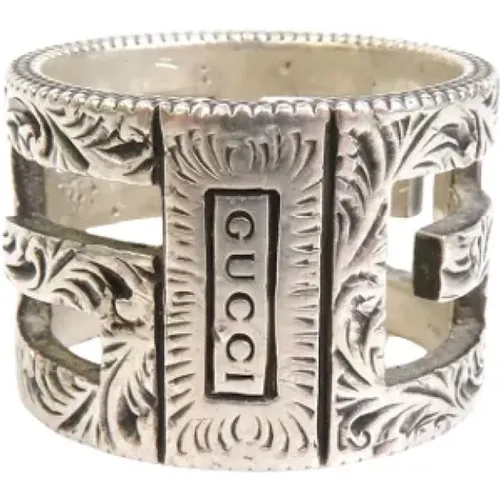 Pre-owned Jewellery, female, , Size: ONE SIZE Pre-owned Silver rings - Gucci Vintage - Modalova