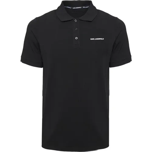 Schwarzes Logo Polo T-Shirt - Karl Lagerfeld - Modalova