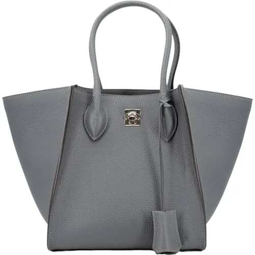 Handbags, female, , Size: ONE SIZE Womens Bags Shopper Iron Grigio Aw23 - Ermanno Scervino - Modalova