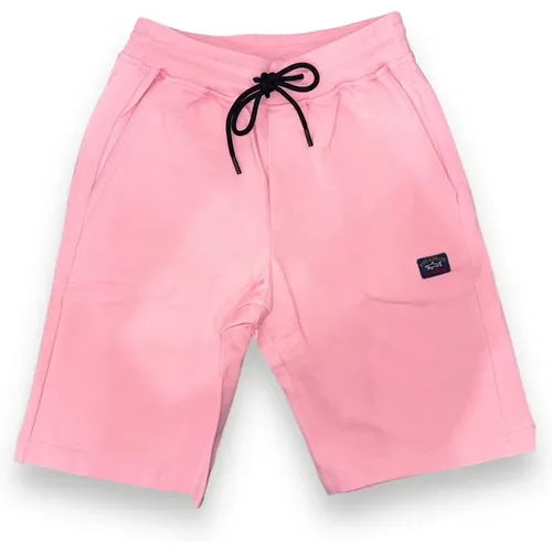 Rose Cotton Regular Fit Shorts , male, Sizes: L - PAUL & SHARK - Modalova