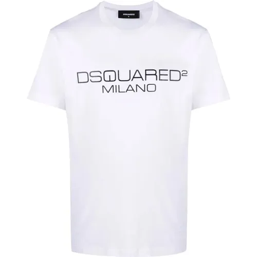 Milano Logo T-shirt , male, Sizes: 2XL - Dsquared2 - Modalova
