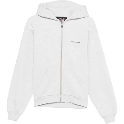 Zip-throughs, female, , Size: S Grey Sweater with Crown Detail - Coperni - Modalova