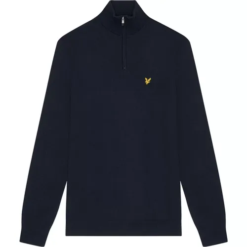 Merino Blend Quarter Zip Pullover , Herren, Größe: XL - Lyle & Scott - Modalova