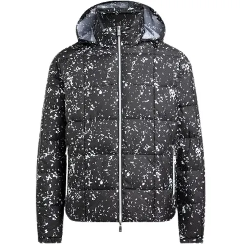 Down Jackets, male, , Size: XL Paint Splatter Jacket - Armani Exchange - Modalova