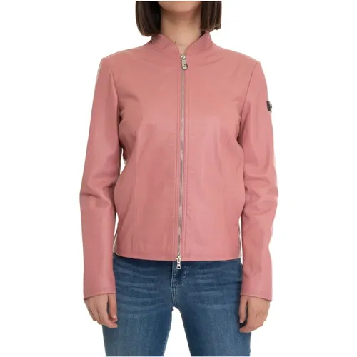 Leather Jacket, Zipper Closure, Slim Fit , female, Sizes: L - Peuterey - Modalova