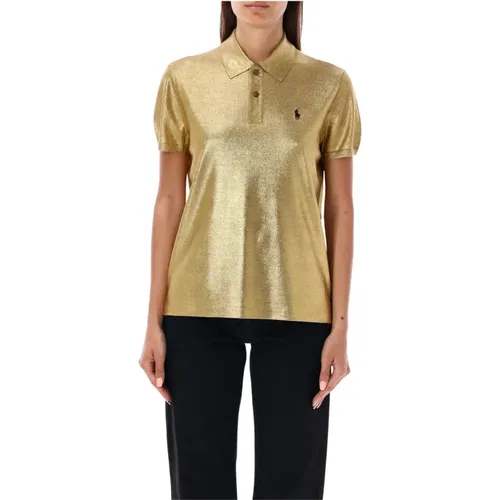 Gold laminiertes Poloshirt - Ralph Lauren - Modalova