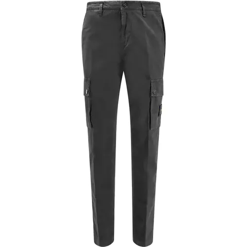 Chinos, male, , Size: W34 Trousers with Zip Closure - Stone Island - Modalova