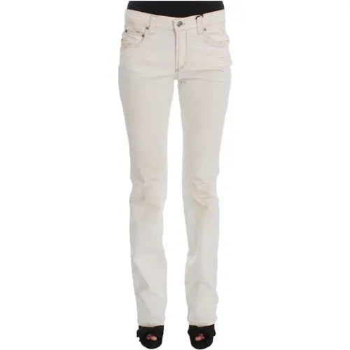 Elegante Weiße Slim Fit Designer Jeans , Damen, Größe: W26 - Costume National - Modalova