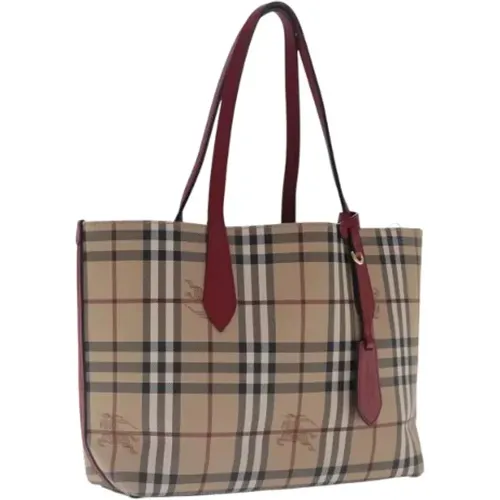 Pre-owned Tote Bags, female, , Size: ONE SIZE Pre-owned Canvas shoulder-bags - Burberry Vintage - Modalova