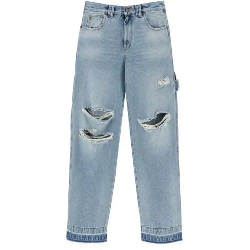 Cargo Jeans mit Rissen , Damen, Größe: W26 - Darkpark - Modalova