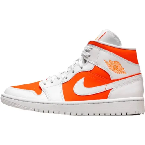 Bright Citrus Air Jordan 1 Mid , Damen, Größe: 38 EU - Nike - Modalova