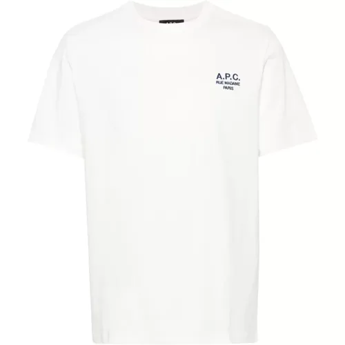 Weißes Grand T-shirt mit Logo-Print , Damen, Größe: L - A.p.c. - Modalova