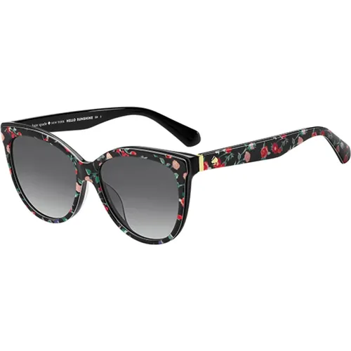 Flowered /Grey Shaded Sunglasses , female, Sizes: 56 MM - Kate Spade - Modalova