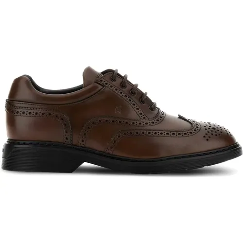 Laced-up Oxford Shoes , male, Sizes: 7 1/2 UK, 8 UK - Hogan - Modalova