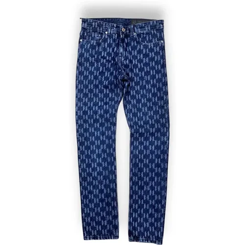 Blaue Baumwoll Regular Fit Hose , Herren, Größe: W33 L32 - Karl Lagerfeld - Modalova