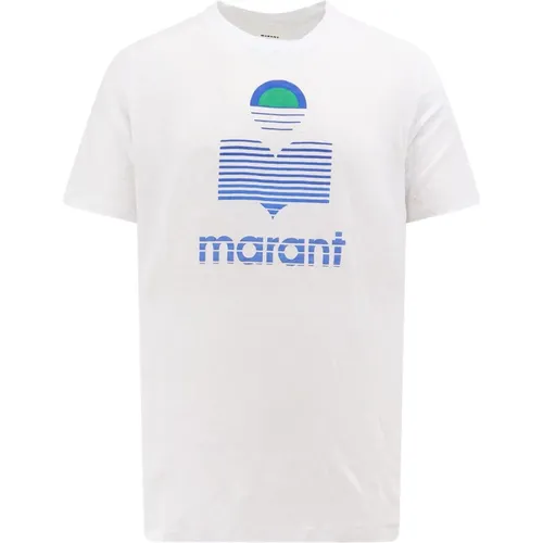 Logo Leinen T-Shirt , Herren, Größe: S - Isabel marant - Modalova