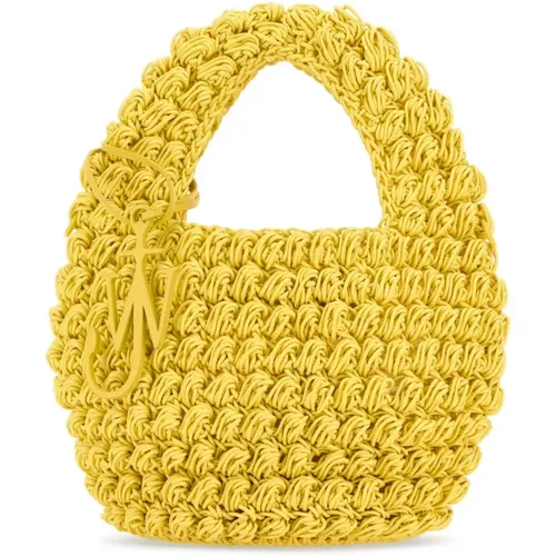 Gelbe gestrickte Popcorn-Einkaufstasche,Handbags - JW Anderson - Modalova