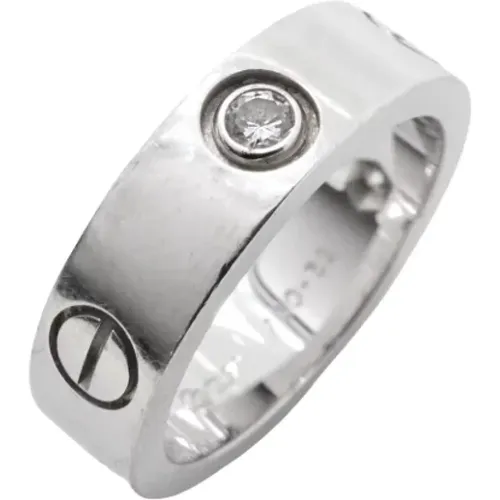 Pre-owned Jewellery, female, , Size: ONE SIZE Pre-owned White Gold rings - Cartier Vintage - Modalova