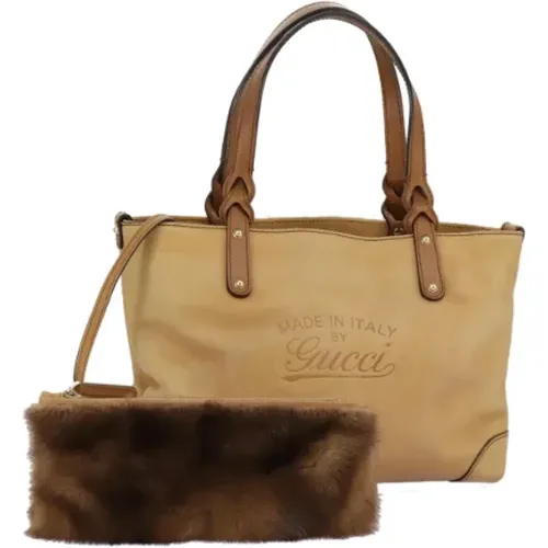 Pre-owned Tote Bags, female, , Size: ONE SIZE Pre-owned Leather handbags - Gucci Vintage - Modalova