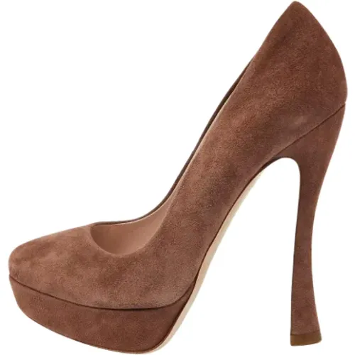 Pre-owned Pumps, female, , Size: 5 US Pre-owned Suede heels - Miu Miu Pre-owned - Modalova