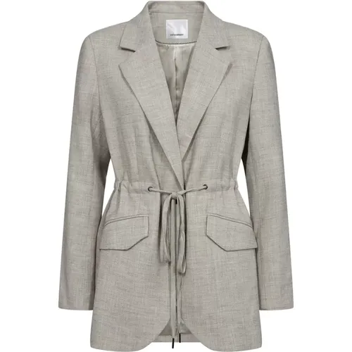 Tie String Blazer Stone , female, Sizes: XS, L, S, XL, M - Co'Couture - Modalova