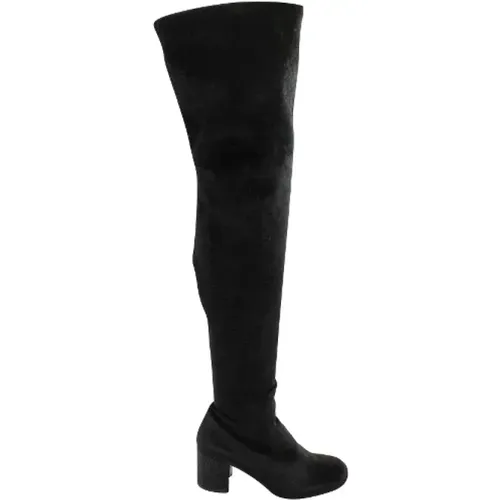 Pre-owned Satin boots , female, Sizes: 4 UK - René Caovilla Pre-owned - Modalova