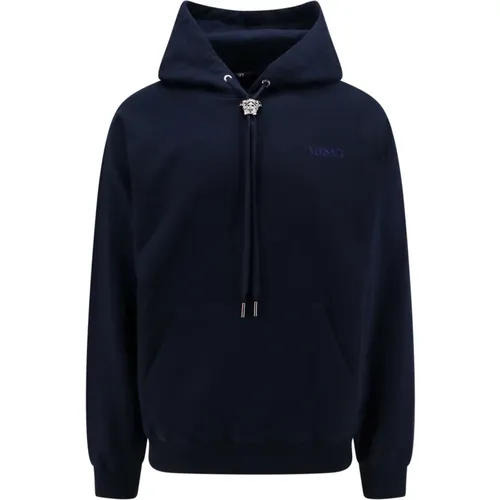 Hooded Sweatshirt with Medusa Slider , male, Sizes: M - Versace - Modalova