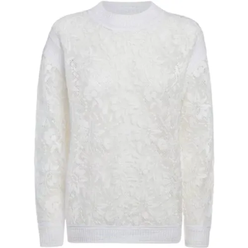 Baumwoll Macramé Blumen Besticktes Top - Ermanno Scervino - Modalova