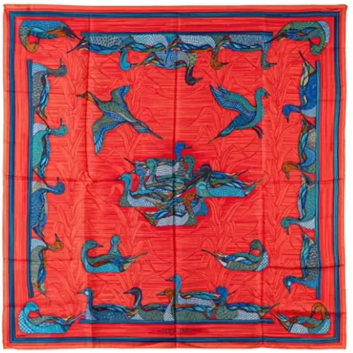 Pre-owned Scarves, female, , Size: ONE SIZE Pre-owned Silk scarves - Hermès Vintage - Modalova