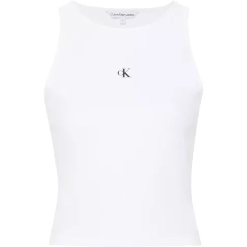 Weiße Damenbluse , Damen, Größe: L - Calvin Klein Jeans - Modalova