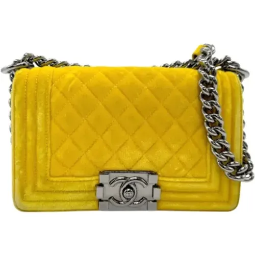 Pre-owned Cross Body Bags, female, , Size: ONE SIZE Pre-owned Velvet shoulder-bags - Chanel Vintage - Modalova