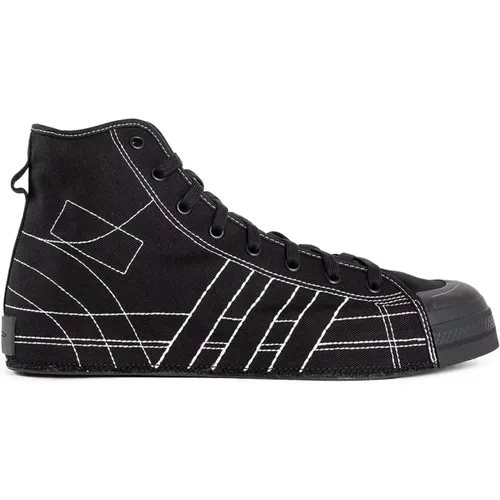 Canvas High-Top Sneakers Schwarz Plateau , Herren, Größe: 40 1/2 EU - Y-3 - Modalova