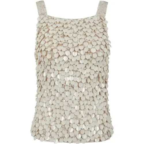 Sleeveless Tops, female, , Size: M Sequin Top - P.a.r.o.s.h. - Modalova