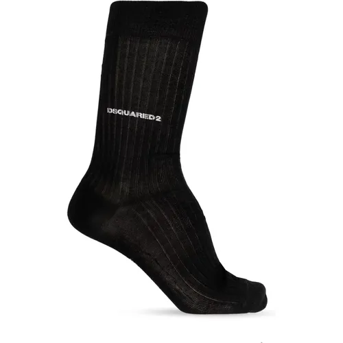 Socken mit Logo , Herren, Größe: 2XL - Dsquared2 - Modalova