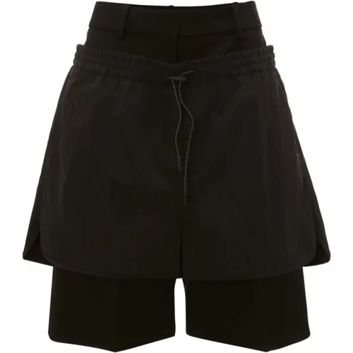 Schwarze Doppelkordel-Shorts - JW Anderson - Modalova