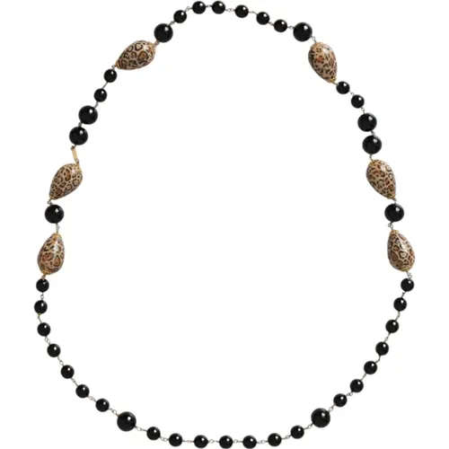 Minimalist Beaded Long Necklace , female, Sizes: ONE SIZE - Dolce & Gabbana - Modalova