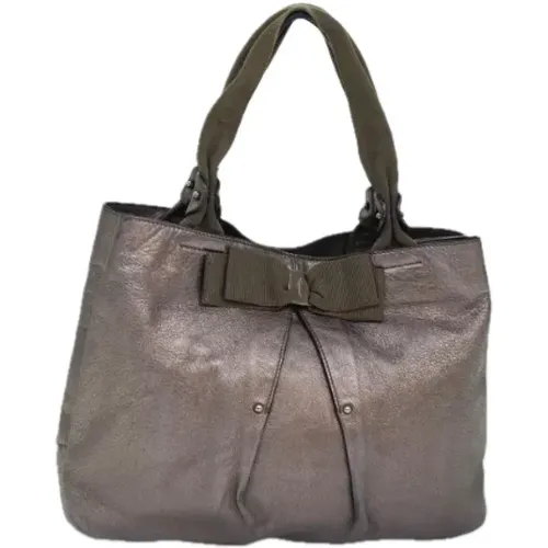 Pre-owned Tote Bags, female, , Size: ONE SIZE Pre-owned Leather handbags - Salvatore Ferragamo Pre-owned - Modalova