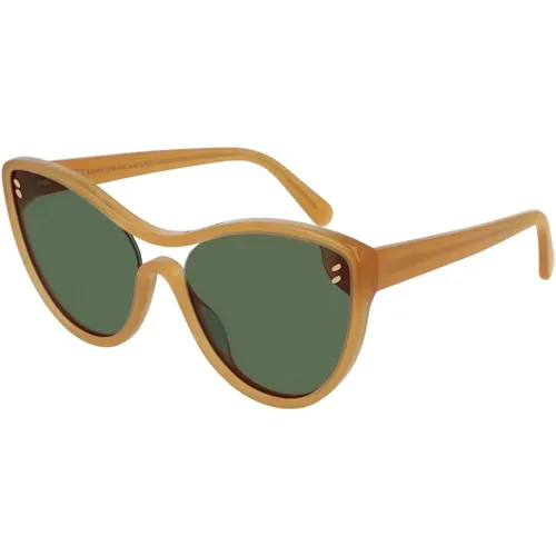 Grüne Linse Sonnenbrille Sc0154S-003 , Damen, Größe: 60 MM - Stella Mccartney - Modalova