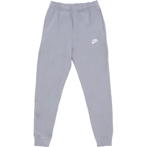 Sweatpants, male, , Size: S Club Jogger Sweatpants Grey/White - Nike - Modalova