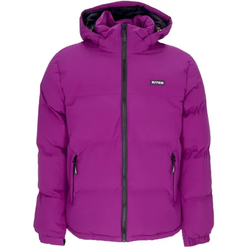 Winter Jackets, male, , Size: M Puffer Down Jacket with Adjustable Hood - Iuter - Modalova